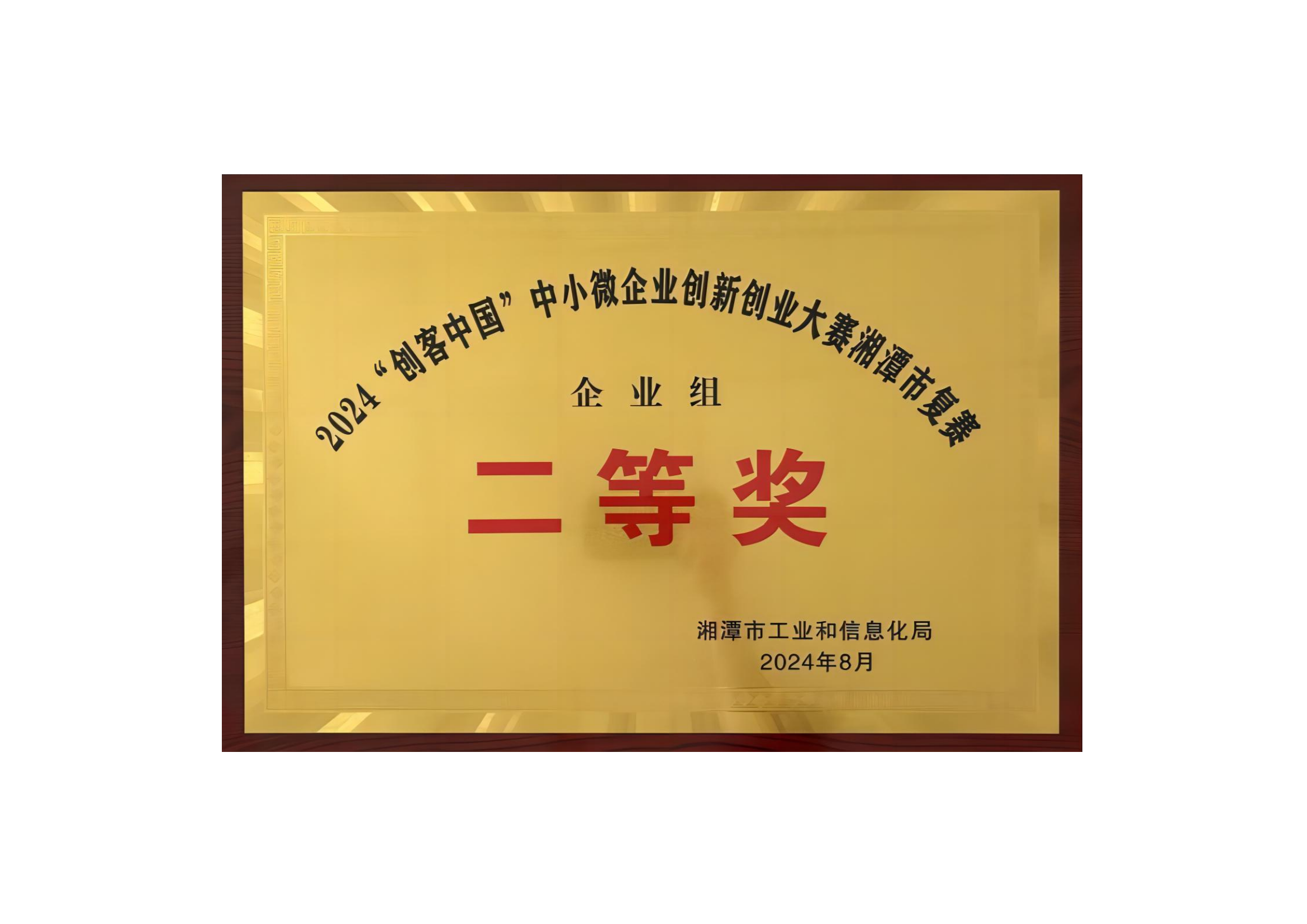 2024創(chuàng)客中國中小微企業(yè)創(chuàng)新創(chuàng)業(yè)大賽湘潭市復賽企業(yè)組二等獎